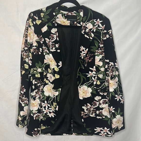 CYNTHIA ROWLEY MULTICOLOR FLORAL BLAZER (XS) - Picture 1 of 9